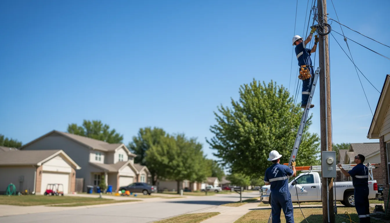 Residential electrician providing installation services in Ben Wheeler, TX